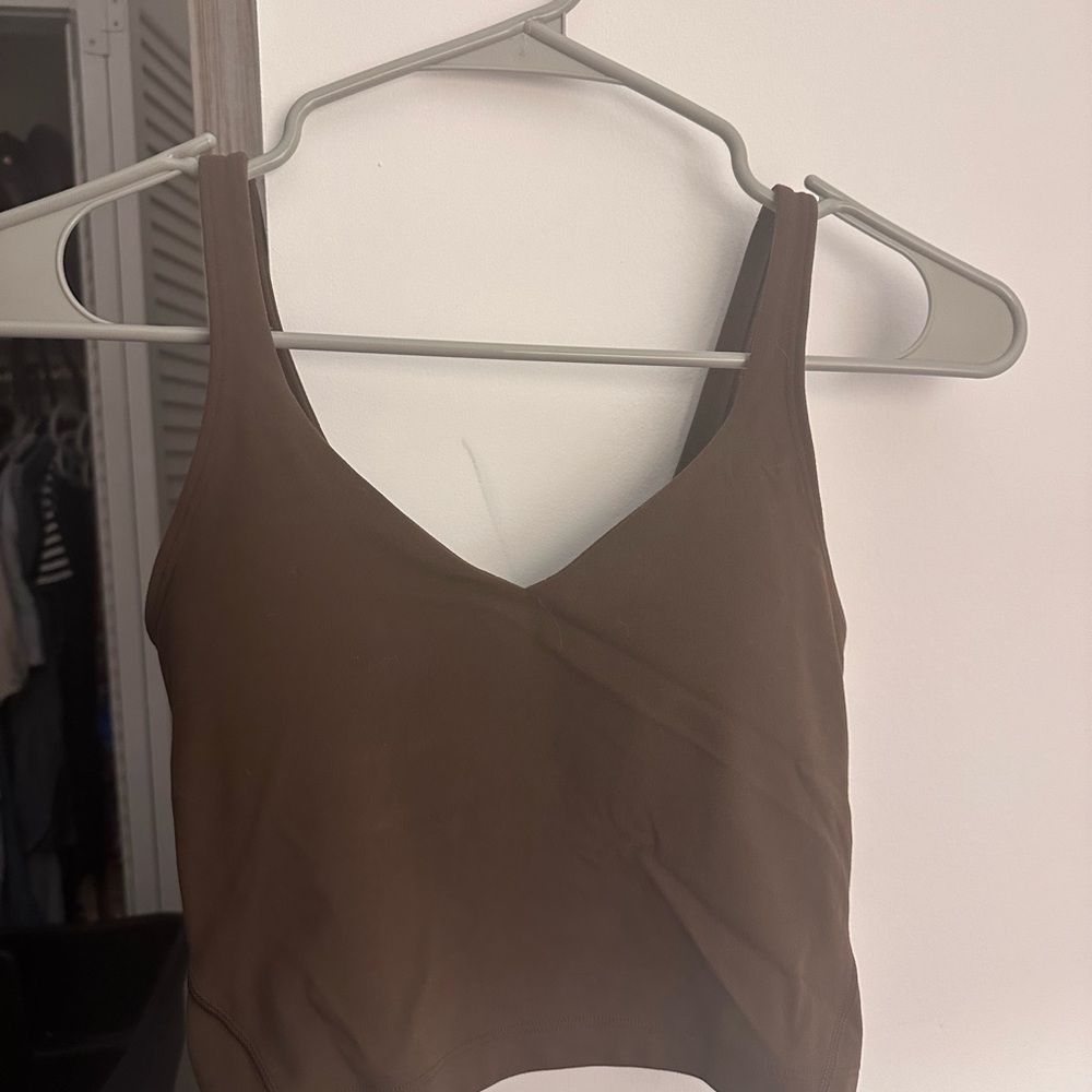 Lululemon align tank size 2 in chocolate. Never worn.